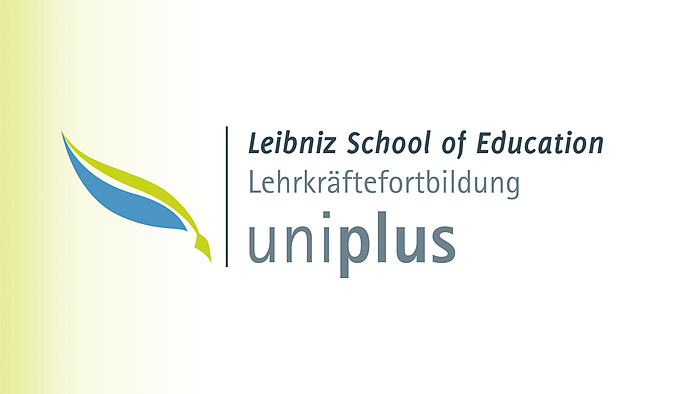 Logo uniplus mit grünem Farbverlauf im Hintergrund